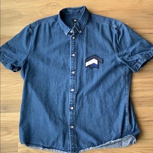 H&M Denim Shortsleeved Button-Down